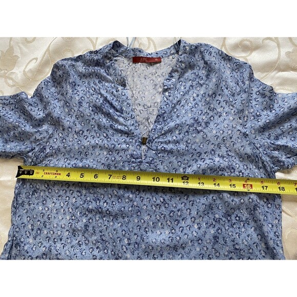 EDC since 98 Womens XS Long Sleeve Blue V Neck Lightweight Tops Shirt - Picture 3 of 9